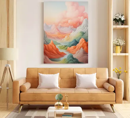 Арт. CAN-154 | Интерьерные картины | Нежная даль (Прямоугольник)