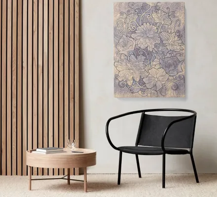 Арт. CAN-175 | Интерьерные картины | Цветочная гравюра (Прямоугольник)