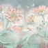 Арт. FLO-61 | Обои | Нимфея (Цветовая вариация №1)