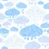 Арт. KIDS-06-1 | Обои | Дождик (голубые) (Цветовая вариация №1)